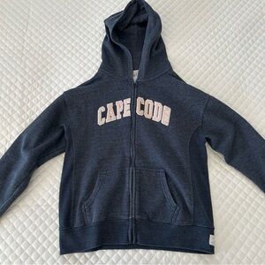 Girls Navy Cape Cod Zip-Up Hoodie